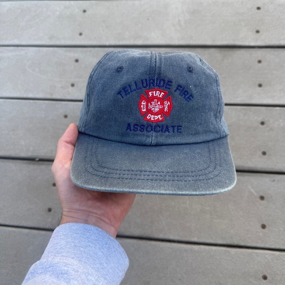 Vintage 90's Telluride Colorado Fire Fighter Dept. Associate Strapback Hat Cap